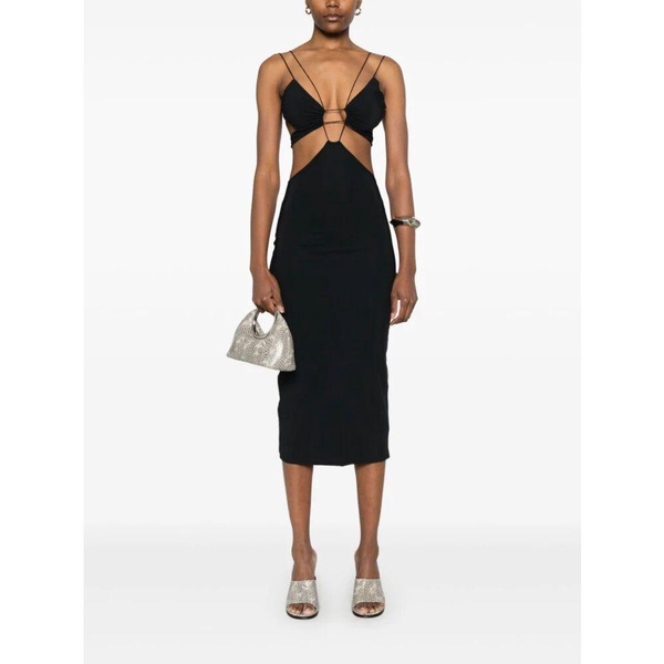 Black V-Neck Cut-Out Dress