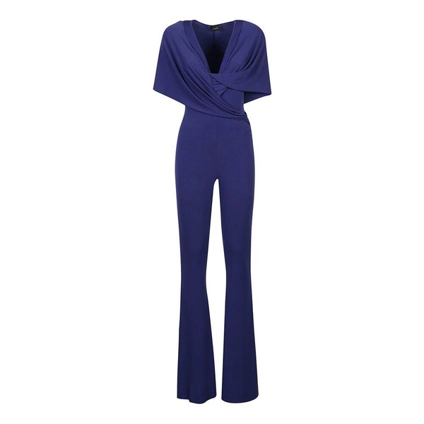 Navy Maxi Flare Jumpsuit with Hood