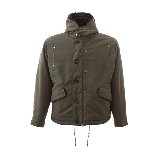 Green Parka with Removable Eco Fur