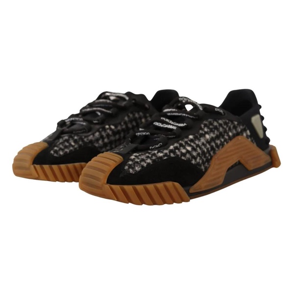 Black White Fabric Lace Up NS1 Sneakers
