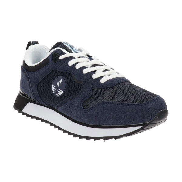 Men's Faux Leather and Fabric Sneakers