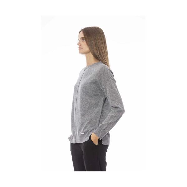 Elegant Cashmere Blend Sweater with Round Neckline
