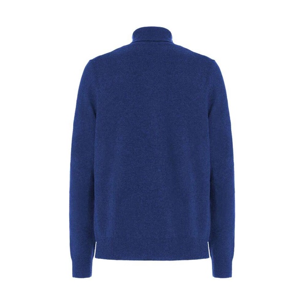 Blue Wool Turtleneck Sweater Men