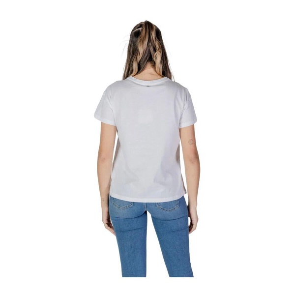 Elegant Rhinestone Round Neck T-Shirt
