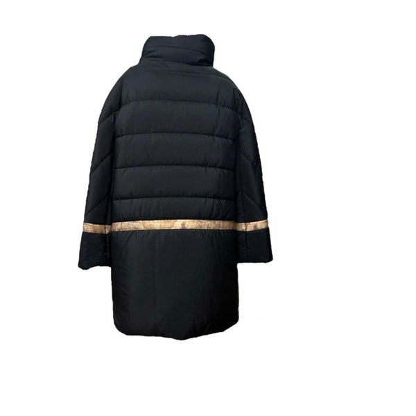 Cotton parka with black puffer