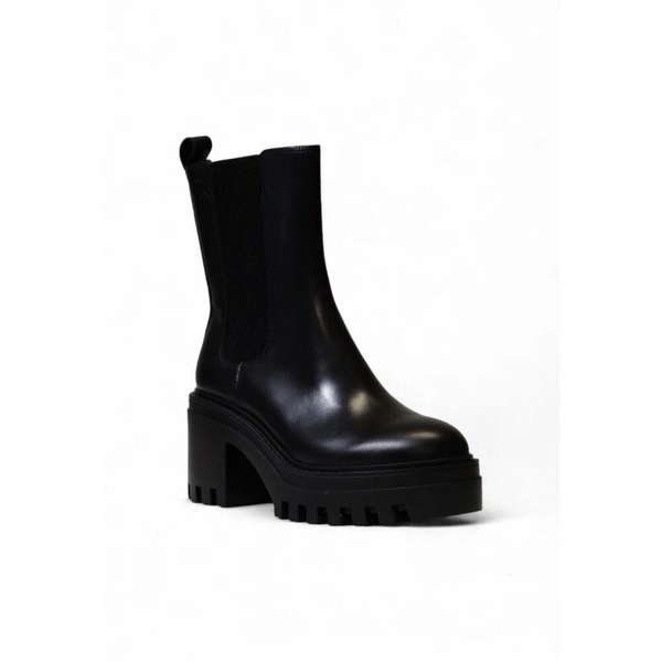 Black Leather Women's Winter Boots