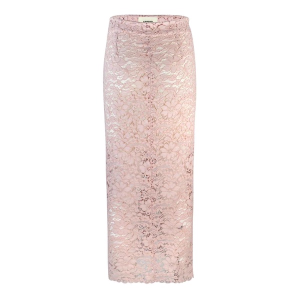 Pink Skirt High Waist Zip Closure