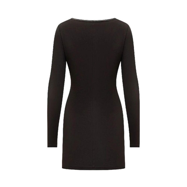 Black Long Sleeve Dress with Cut-Out Detail