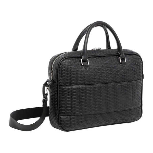 Logo Pattern Briefcase with Adjustable Strap