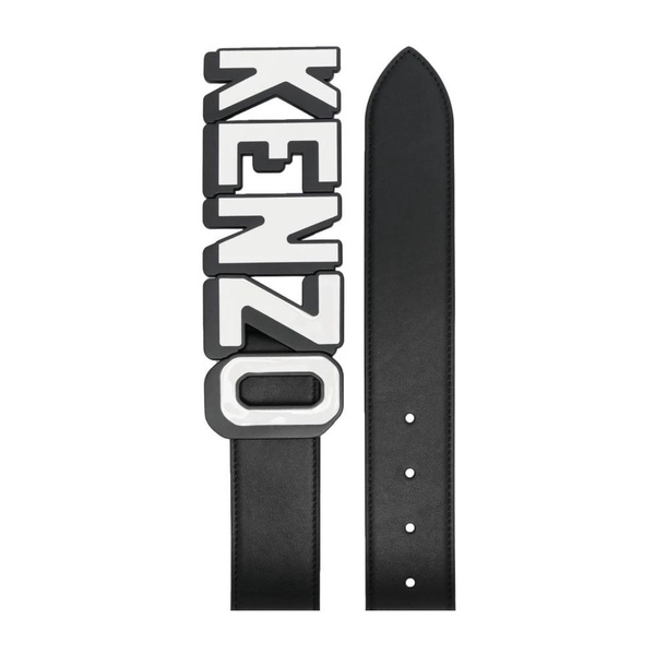 Leather Belt With Logo Buckle