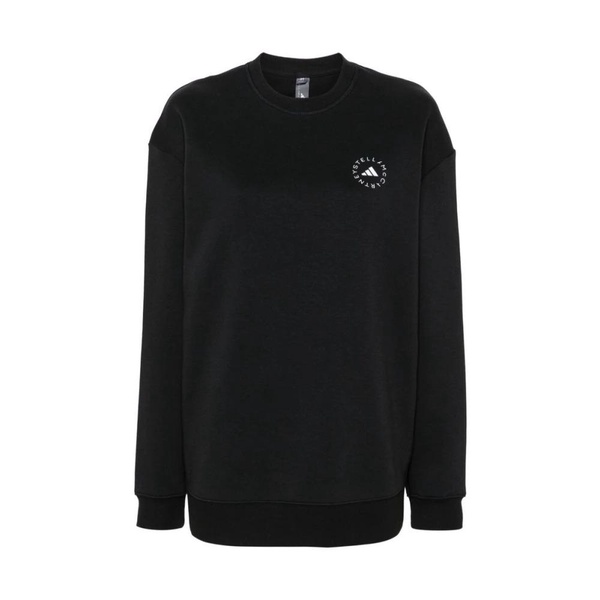 Black Cotton Blend Logo Sweatshirt
