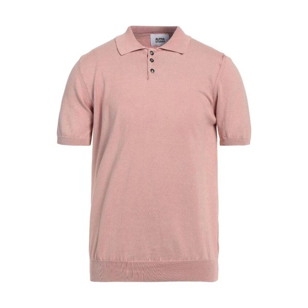 Pink Knitted Polo Shirt