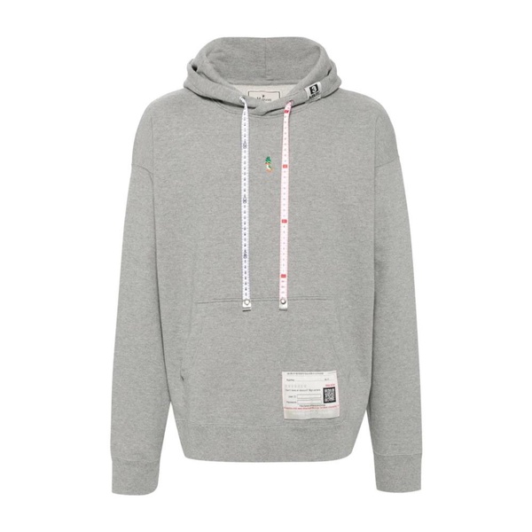 Grey Cotton Sweater with Embroidery