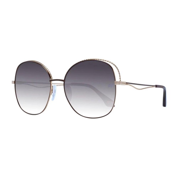 Gold Round Gradient Sunglasses with UV Protection