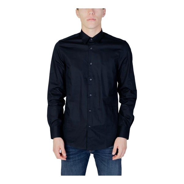 Blue Classic Shirt Men Fall/Winter