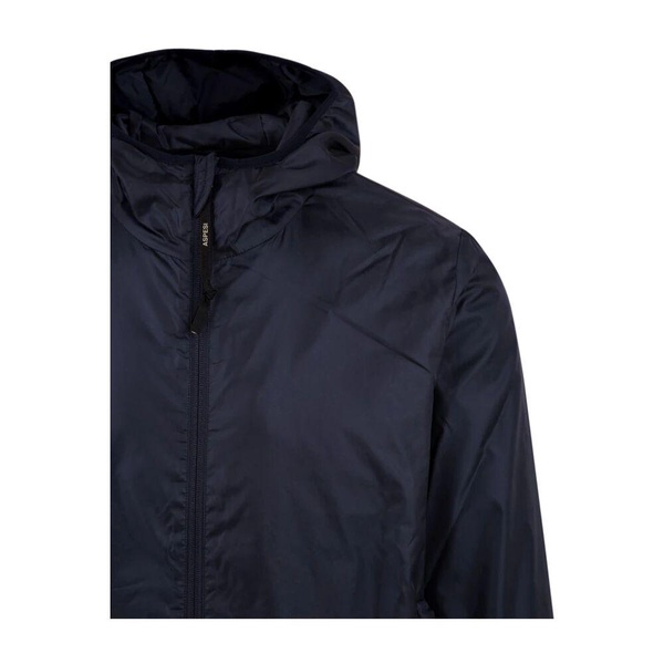 Blue Lightweight Padded Coat with Fixed Hood