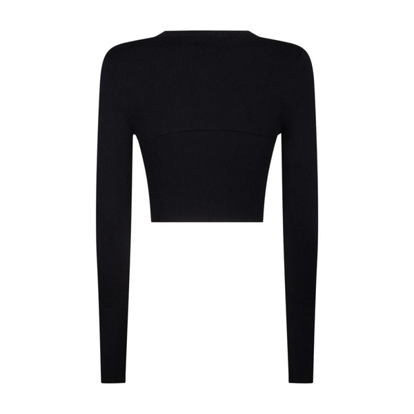 Black Ribbed Knit Two-Piece Set