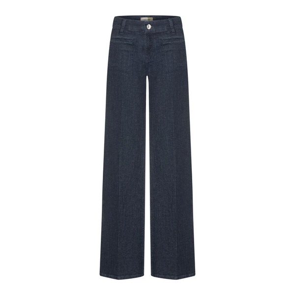 Wide Leg Dark Blue Denim Pants