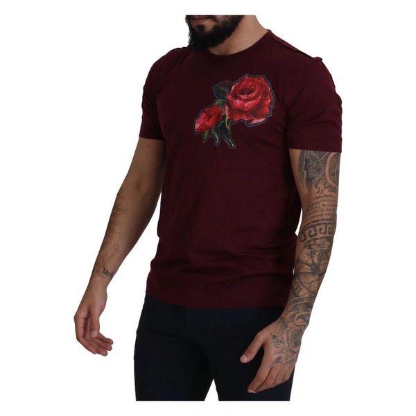 Bordeaux Roses Crewneck T-shirt