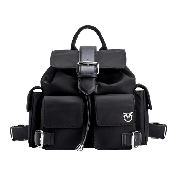 Multipocket Nylon Pocket Backpack Black
