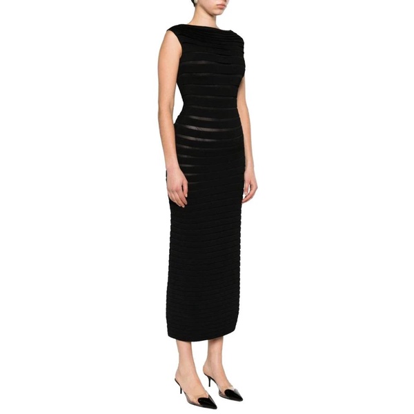 Striped 3D Midi Dress Italy Made