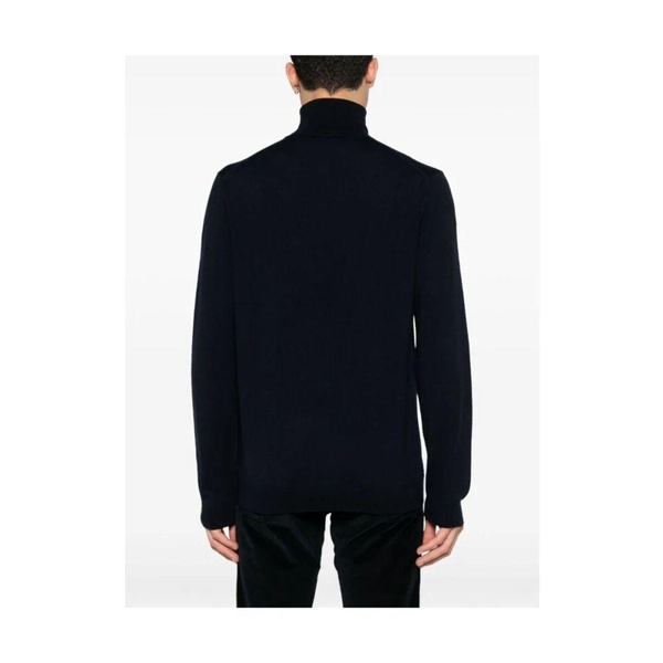 Midnight Blue Knitted Roll Neck Sweater