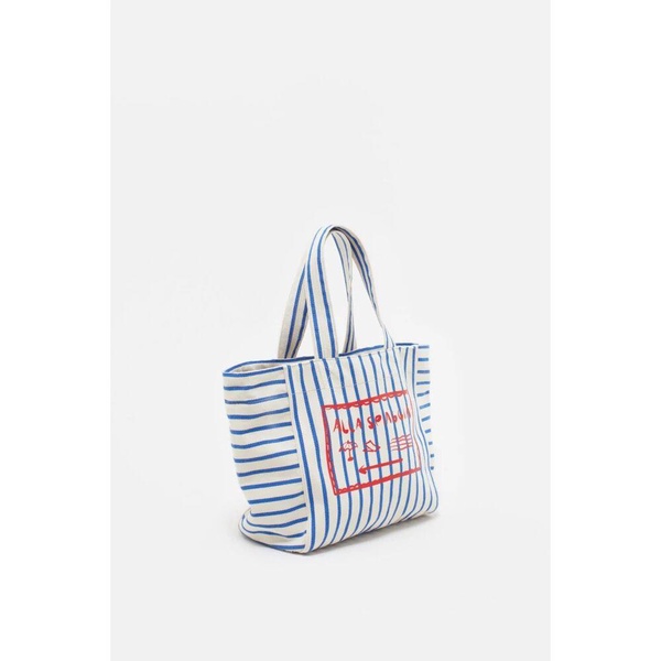 Blue Striped Tote Bag