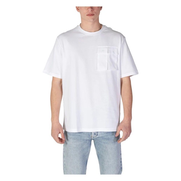 White Cotton Short-Sleeve T-Shirt