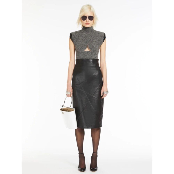 Grey High-neck Shirt with Keyhole