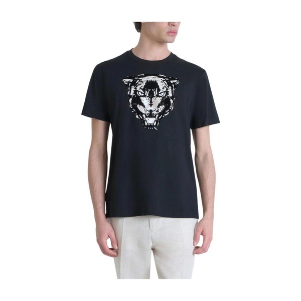 Graphic Panther Print Cotton T-shirt