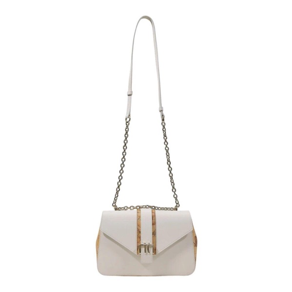 Beige Shoulder Bag Clip Fastening