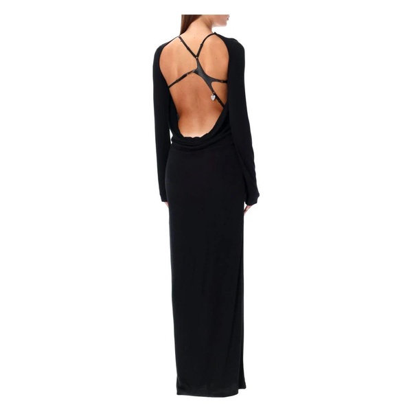 Black Ribbed Long Dress AW24