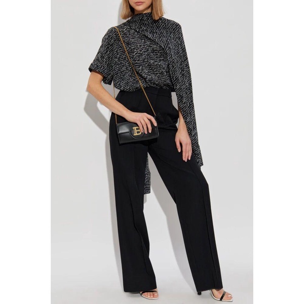 Silk top with monogram