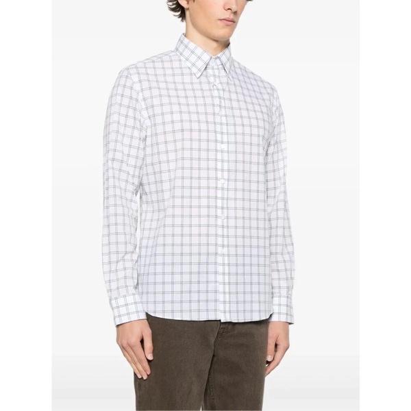 Checkered Front Button Long Sleeve Blouses
