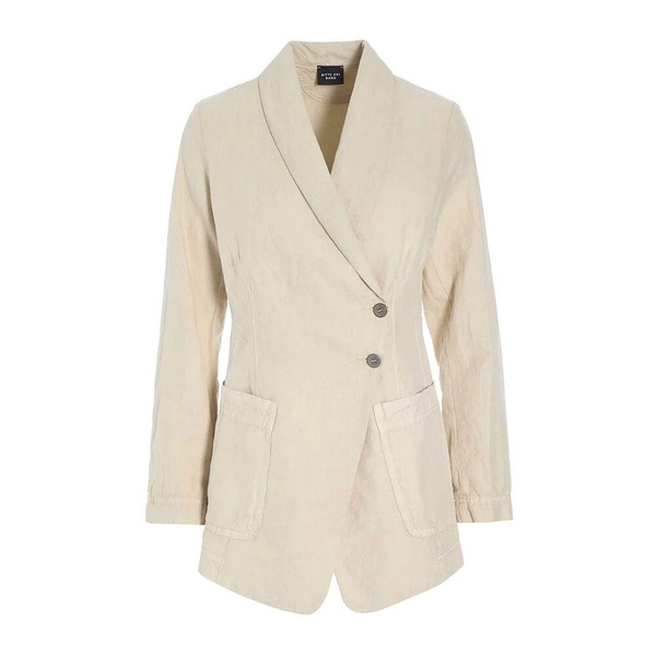 Asymmetric Ivory Jacket Inaka Model