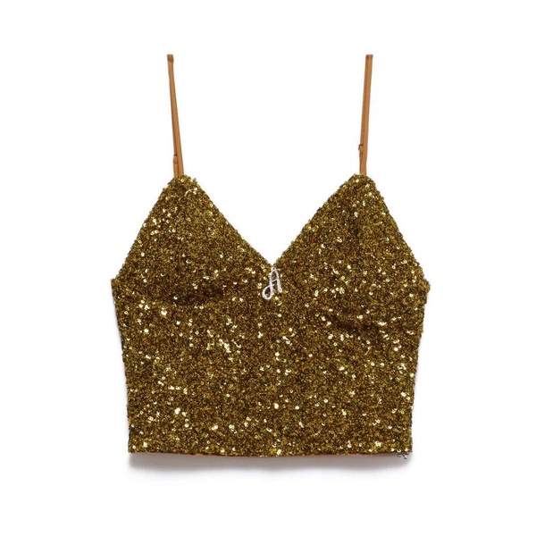 Sequin V-Neck Top
