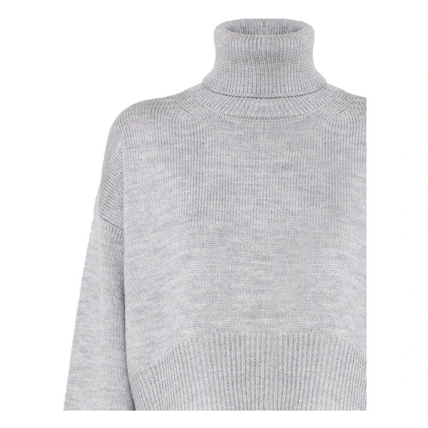 Grey Wool Turtleneck Sweater