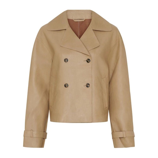 Short Leather Trenchcoat