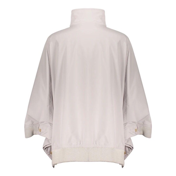 Waterproof Cape Coat with Knit Inserts