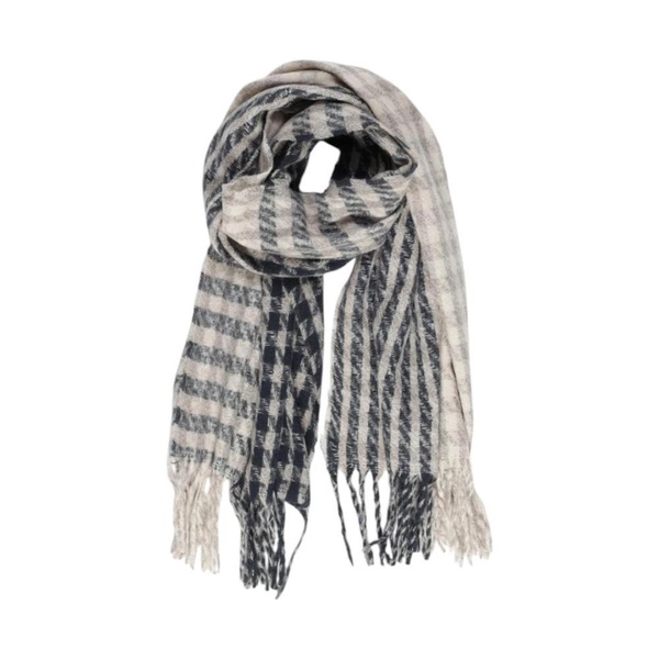 Grey Checkered Scarf for Fall/Winter