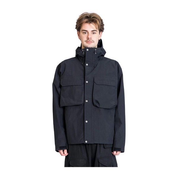 Black Cargo Rain Jacket