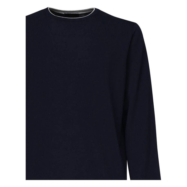 Crew Neck Sweater with Ribbed Details