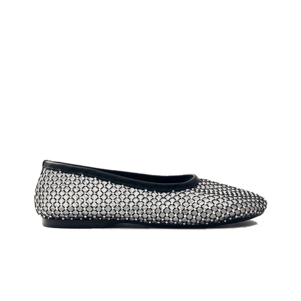 Black Mesh Ballet Flats