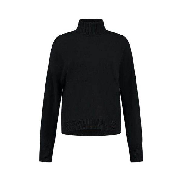 Relaxed High Neck Cashmere Merino Blend Sweater