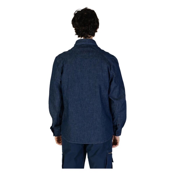 Blue Plain Cotton Long Sleeve Shirt