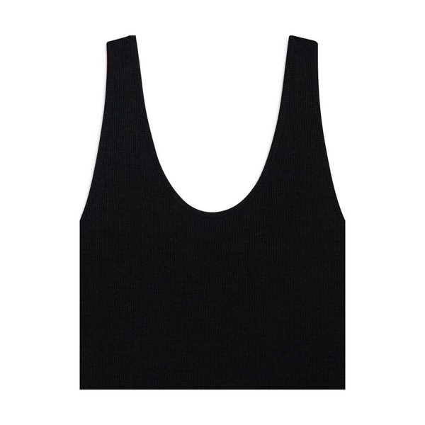 Black Scoop Neck Sleeveless Bodysuit