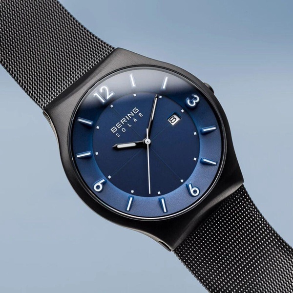 Men's Solar Watch 40 mm Sapphire Glass 5 ATM Solar Bracelet Milanese 14440-227