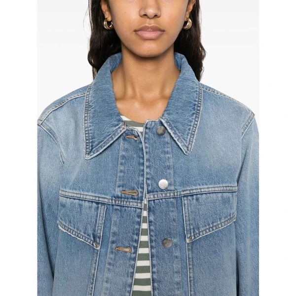 Clear Blue Buttoned Coat