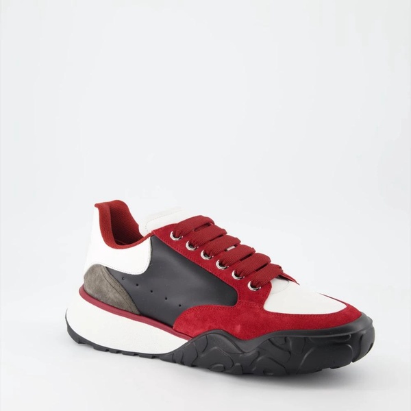 Leather Lace-Up Sneakers