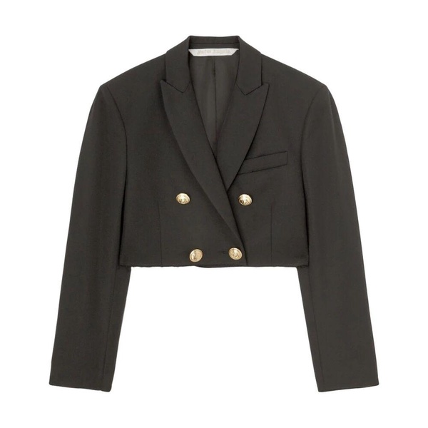 Stylish Cropped Double-Breasted Blazer